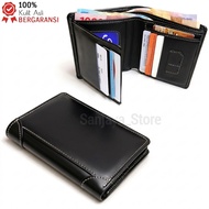 Men's 3-Fold Leather Wallet Genuine Cowhide LeatherPOLOS for Men Wallet for Men Leather Wallet