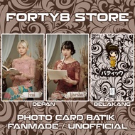 photocard jkt48 unofficial / fanmade edisi batik - freya