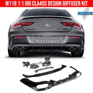 Mercedes Benz W118 CLA45s Rear diffuser kit AMG line exhaust tips CLA180 CLA200 CLA250 W118 bumper a