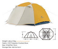เต็นท์ Cloud River Pro Naturehike เต็นท์ขนาด 2 คน น้ำหนักเบา