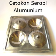 Cetakan Serabi Anti Lengket 4 Lubang Murah Surabi Bandung Solo Tradisional Allumunium Tebal Plus Tut