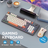 XUNFOX Wired Mechanical Feel RGB Gaming Keyboard Mouse Set - K820