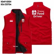 Shopee Food Driver, Shopee Food Hiking Driver Vest, Shopee Food Courier Men's Vest