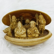 7 Gods Of Fortune Carved Snails (Shichifukujin)