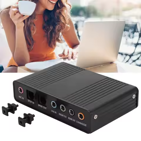 5.1 Channel USB Sound Card Plug and Play Optical Audio Sound Card for SPDIF Audio Input Sound Card K