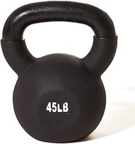 Champion Barbell 45Lb Vinyl Coated Kettlebell black 45lbs