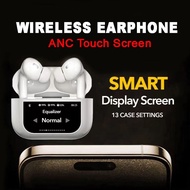 A9 Pro Wireless Bluetooth Earbud Earphone ANC Noise Reduction Mic Call LED Touch Screen Control Head