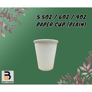 [50PCS] Plain Paper Cups 6oz & 9oz – Disposable Cold Drink Cups | Kertas Cawan Minuman