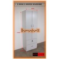 #READY STOCK#2 door 2 drawers wardrobe / almari baju / almari pakaian / almari baju kayu / ikea wardrobe