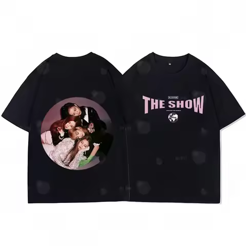 Family Matching T-Shirts BLACKPINK Print Casual Short Sleeve Tops for Parent-Kid Soft Breathable Dai