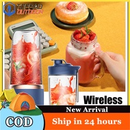 Toppad Electric Wireless Juicer With 6 Blades Juicer Fruit drink Cup Automatic Mini Electric Juicer Smoothie Blender Ice Crush 400ml