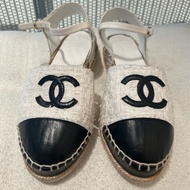 CHANEL黑白涼鞋37碼