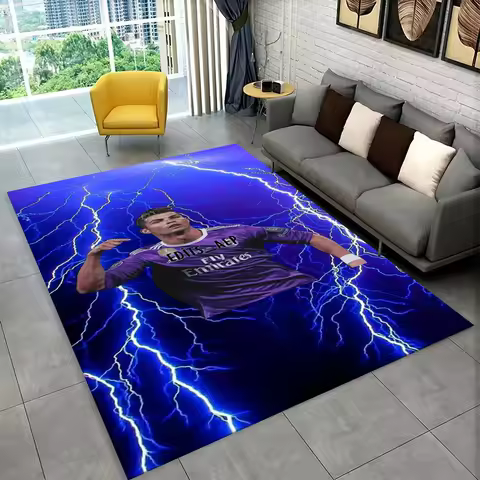 Football Star Goat R-Ronaldo CR7 Non-Slip Area Rug for Living Room,Bedroom,Playroom,Carpet Floor Mat