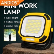 ANDIOS Lampu Spotlight LED Mudah Alih Rechargeable Bateri W892 Light Kerja COB Portable Spot Lightin