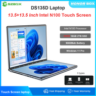 13.5+13.5 Inch lPS LCD Dual Touch screen Gaming Notebook windows11 DDR5 16GB RAM 500GB Intel celeron