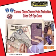 IQOO Z9 Z9x Z7 Z7x Full Camera Frame Glass Metal Protect ShockProof Tpu Case