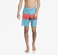 QUIKSILVER 澳洲 男生 海灘褲（HIGHLINE SIX CHANNEL 19 衝浪褲 尺寸32-淺藍色）