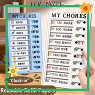 YOLAN Daily Planner Memo, Self-discipline Plastic My Chores Checklist, Multi Purpose Reusable Detach