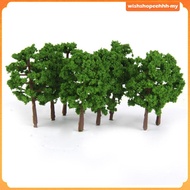 [WishshopeehhhMY] 20 Pcs Model Trees Scenery Architecture Railroad Scenery Green small tree Set