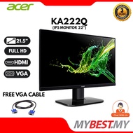 ACER KA222Q 21.5" FULL HD 75HZ IPS MONITOR 1920x1080/IPS/VGA/HDMI/AMD FREESYNC/3YW/READY STOCK