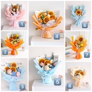 編織畢業花束🌻 向日葵 永生花 太陽花 畢業典禮 knitted謝師宴 編織花 禮物