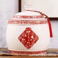 【2024 High Quality】景德镇米缸/Ceramic Rice Storage/米桶/Rice Storage/ Rice Vase/陶瓷米缸 Porcelain Rice Contain