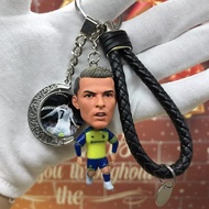 Messi Cristiano Ronaldo Mbappé Neymar Haaland Football Star Figurine Model Pendant Soccer Fans Keych