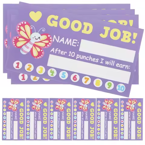 50 Sheets Reward Cards Behavior Punch Cards for Students Teachers Classroom Positive Behavior Incent
