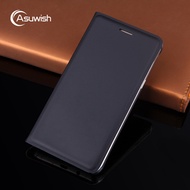 Asuwish Flip Case Leather Cover For Samsung Galaxy J5 2016 J5 2015 J3 J7 Pro 2017 J2 J4 J6 Plus J8 2