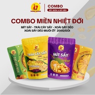 Combo 4 vị 200g Thuận Hương - Mít sấy Trái cây sấy Xoài sấy dẻo Xoài sấy dẻo muối ớt