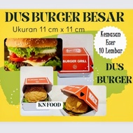 MERAH Large Red Burger Box - Large Burger Packaging 1 pack