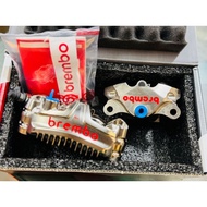 ORIGINAL BREMBO GP4MS 108MM LEFT HAND + P34 BILLET CHROME SET WITH ORIGINAL BRAKE PAD