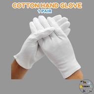 TRENY White Hand Glove Cotton Sarung Tangan Cotton for Work Beauty Fashion Costume Jewelry Eczema