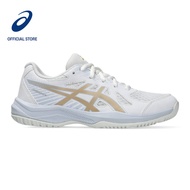 ASICS Kids UPCOURT 6 Grade School Indoor Court Shoes in White/Champagne