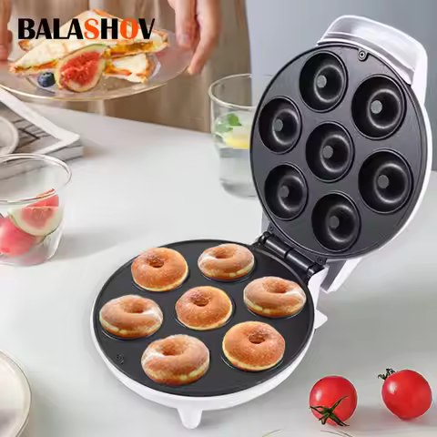 7 Holes Mini Donut Machine Household Doughnut Maker for Kitchen Donut Machine Dessert 220V EU Plug/1