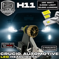 9006 HB4 Crucio Automotive Super Bright Mini Projector 160 Watt Car LED Light Head Lamp Fog Lamp
