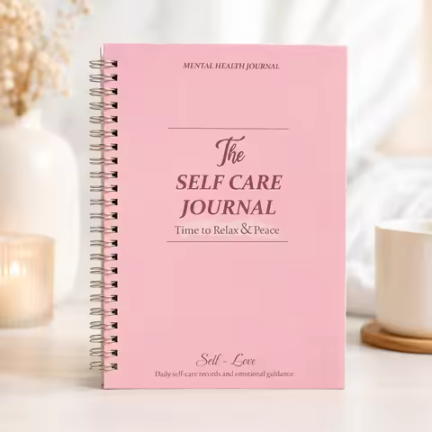 Daily Self-Care Journal, 5-Minute Guided Mental Health Planner for Affirmations, Reflection, Positiv
