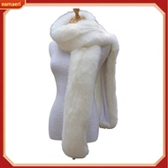 Women Long Scarf Solid Color Thickened Scarf Imitation Fox Fur Versatile Soft Scarf Winter Outdoor W