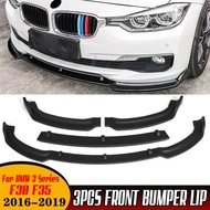 New 3PCS Car Front Bumper Splitter Lip Diffuser Spoiler Protector Cover Guard Deflector Lips For BMW
