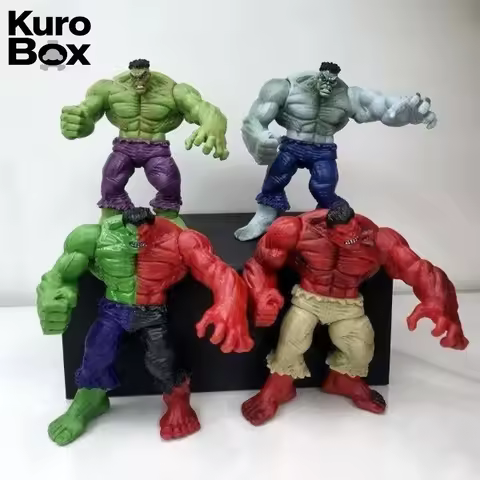 Avengers Hulk Variant Action Figures 4 Pack Green Red Gray Compound Collectible Model Dolls Superher
