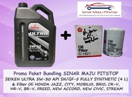 Paket Oli Seiken Ultra 5W-30 Sn & Filter Mobil Honda Crv & Hrv & Brv