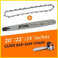 ♒ ⭐ ✨ Sthil Guide Bar Chainsaw Blade Chainsaw Chain 20 22 24 Inches Guide Plate