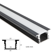 0.5M/1M LED Aluminum Profile for Kitchen Living Room Indoor Decor Lighting Cover Cabinet Closet Line