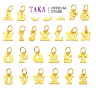 TAKA Jewellery 999 Pure Gold Alphabet Pendant A-L