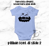 Jumper Bayi Custom Nama Name Naga Lucu Kaos Baby Romper - Little Josie