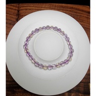 Bolivia 4A Full Amethyst Quartz Cutting Crystal Bracelet 5.5mmnatural F1178