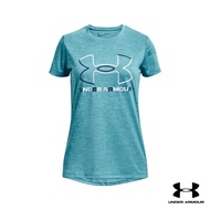 Under Armour UA Girls Tech™ Big Logo Twist Short Sleeve อันเดอร์ อาร์เมอร์ เสื้อออกกำลังกาย สำหรับเด็กผู้หญิง