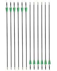 Archery Beginner's First Arrows (30" Fiberglass Target Archery Arrows) - 12 Pack