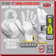 M-SAFE M10AG Goat Skin Leather Argon Welding TIG Glove 10" 8/M 9/L 10/XL Sarung Tangan Kulit Kambing