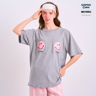 ชุดนอน SLEEPING CLOUD | Braless Perfect Duo PJs + 100% LYOCELL Pants : เสื้อยืดเทา + กางเกงขายาวTUE